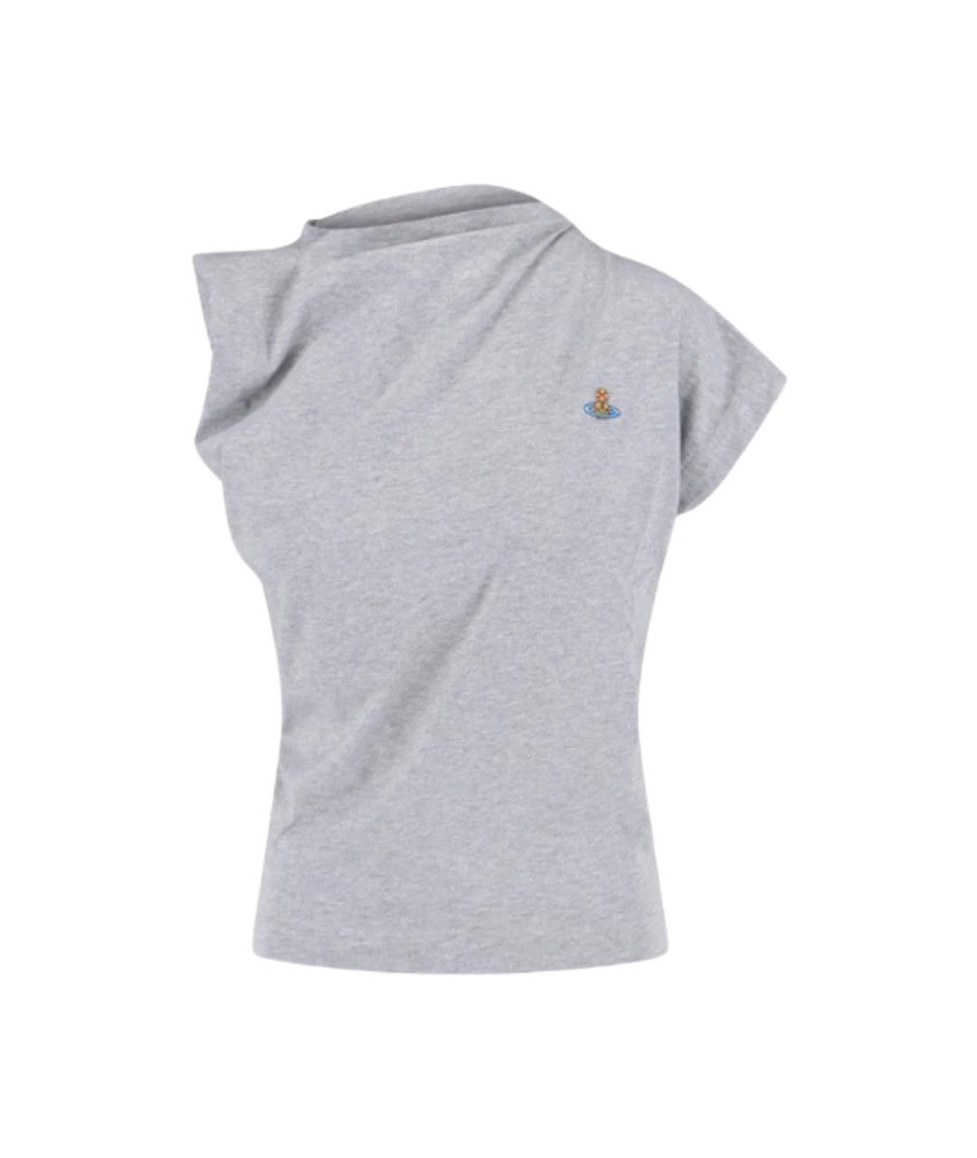 VIVIENNE WESTWOOD Серая хлопковая футболка, фото 1