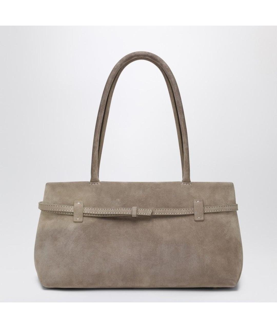 MANU ATELIER Коричневая замшевая сумка через плечо, фото 2