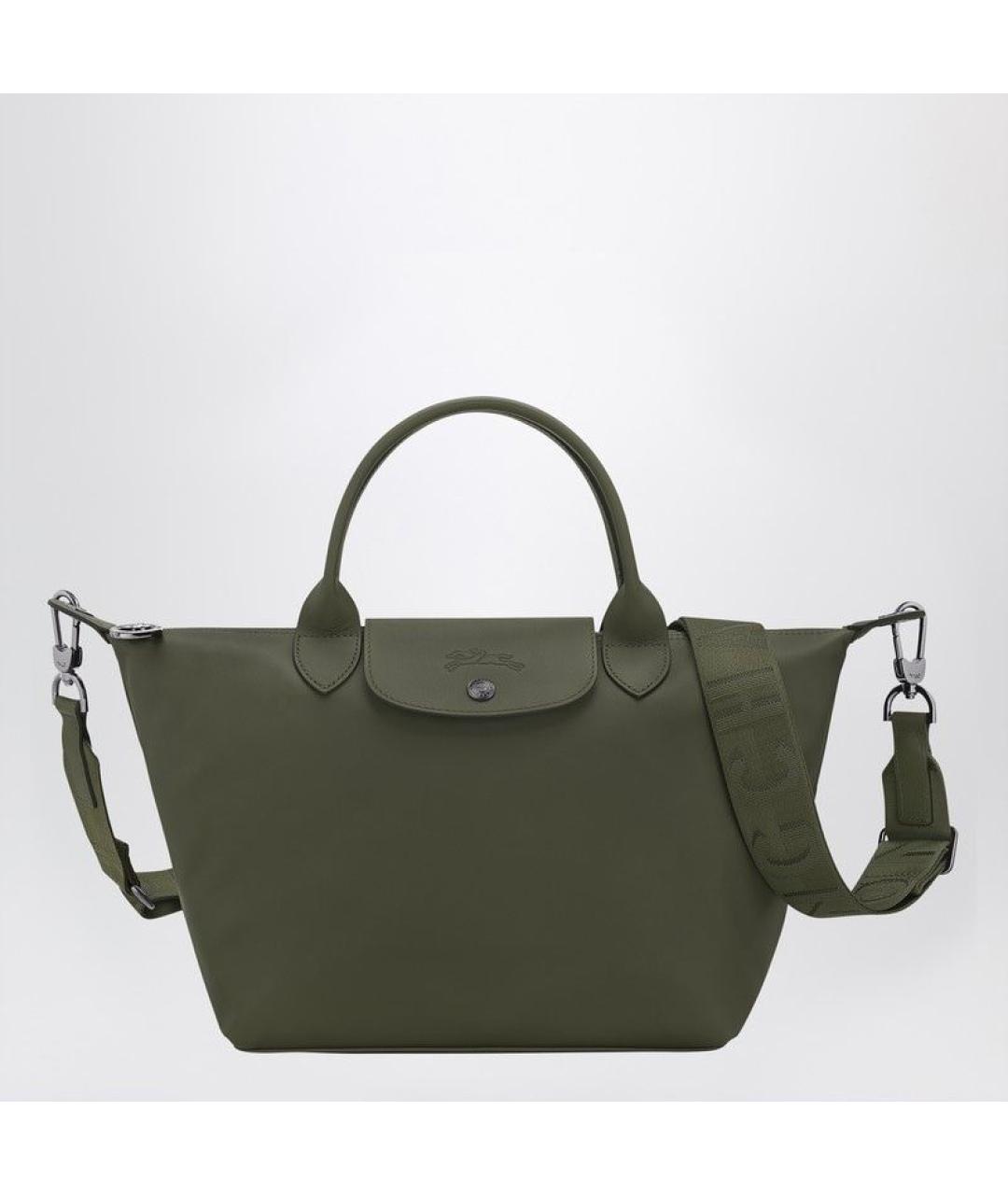 LONGCHAMP Зеленая сумка с короткими ручками, фото 3