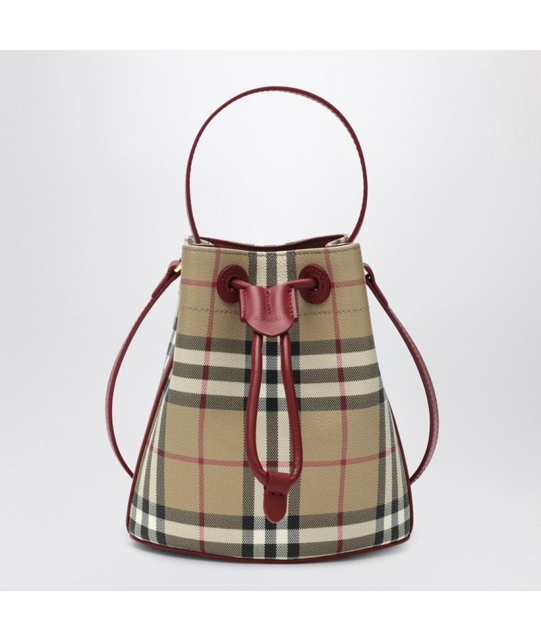 BURBERRY Бежевая тканевая сумка тоут, фото 3