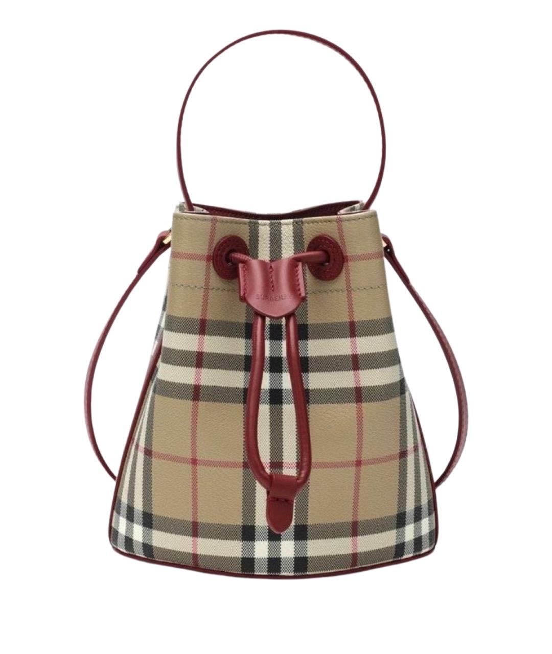 BURBERRY Бежевая тканевая сумка тоут, фото 1