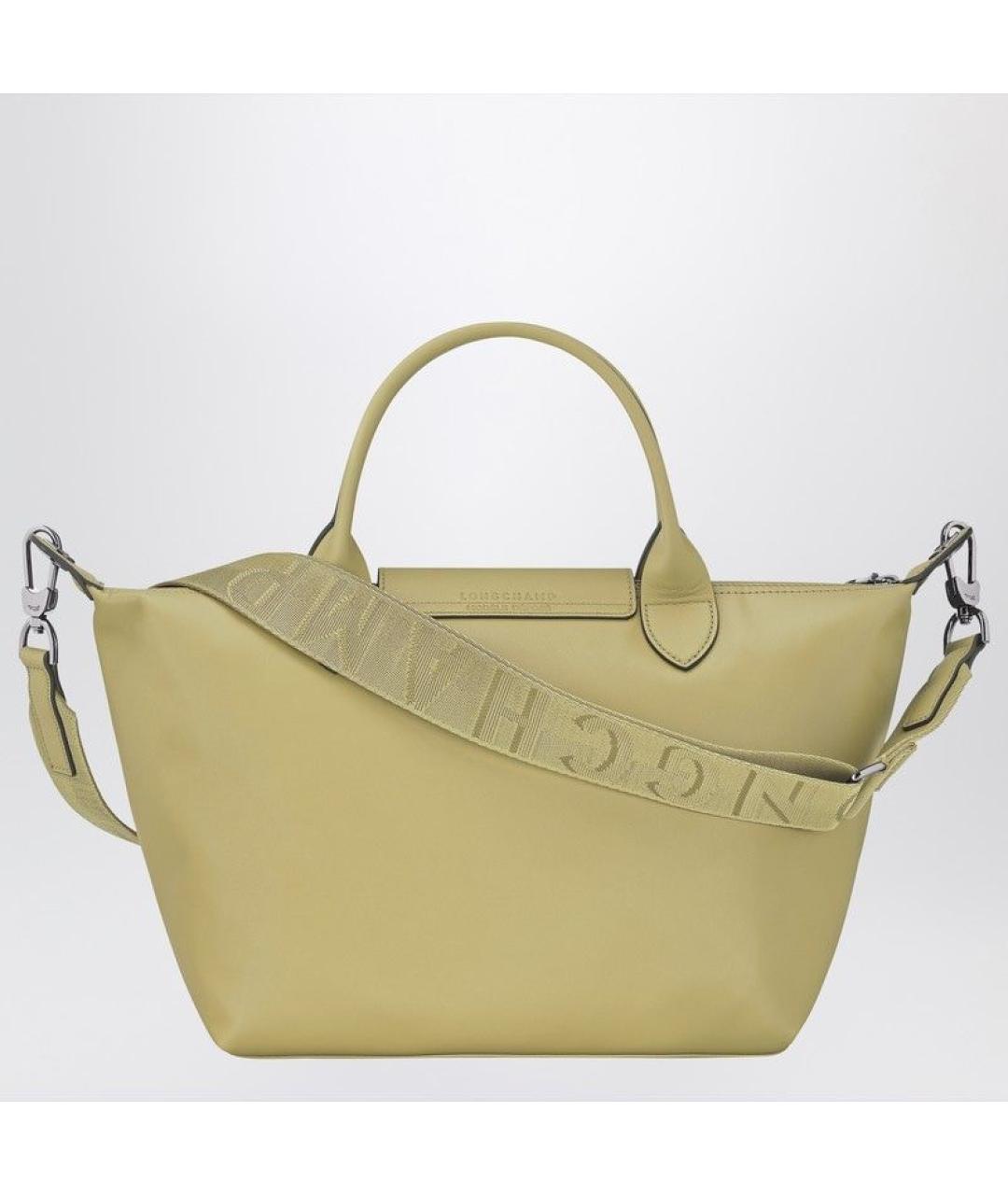 LONGCHAMP Зеленая кожаная сумка с короткими ручками, фото 2