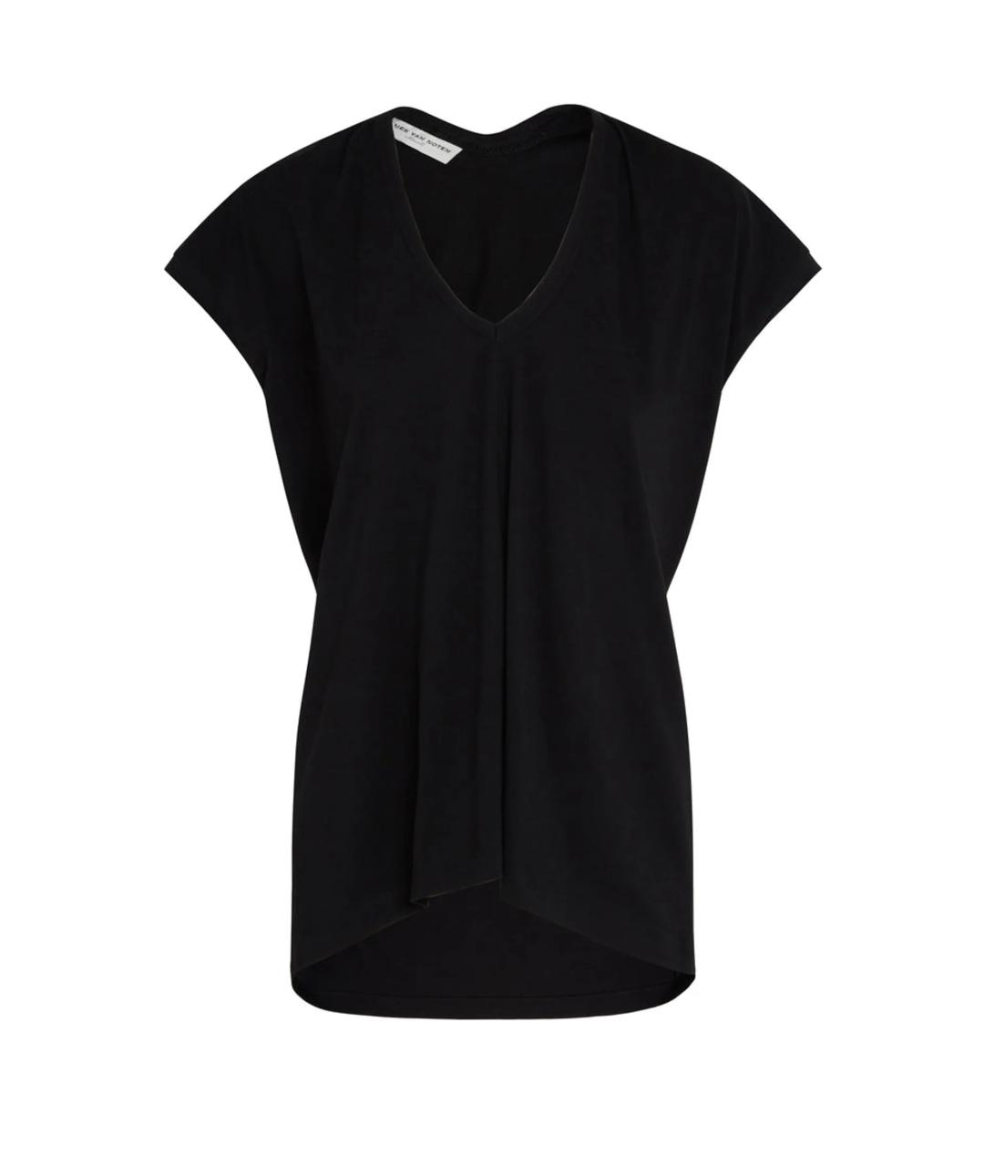 DRIES VAN NOTEN Черная хлопковая футболка, фото 1