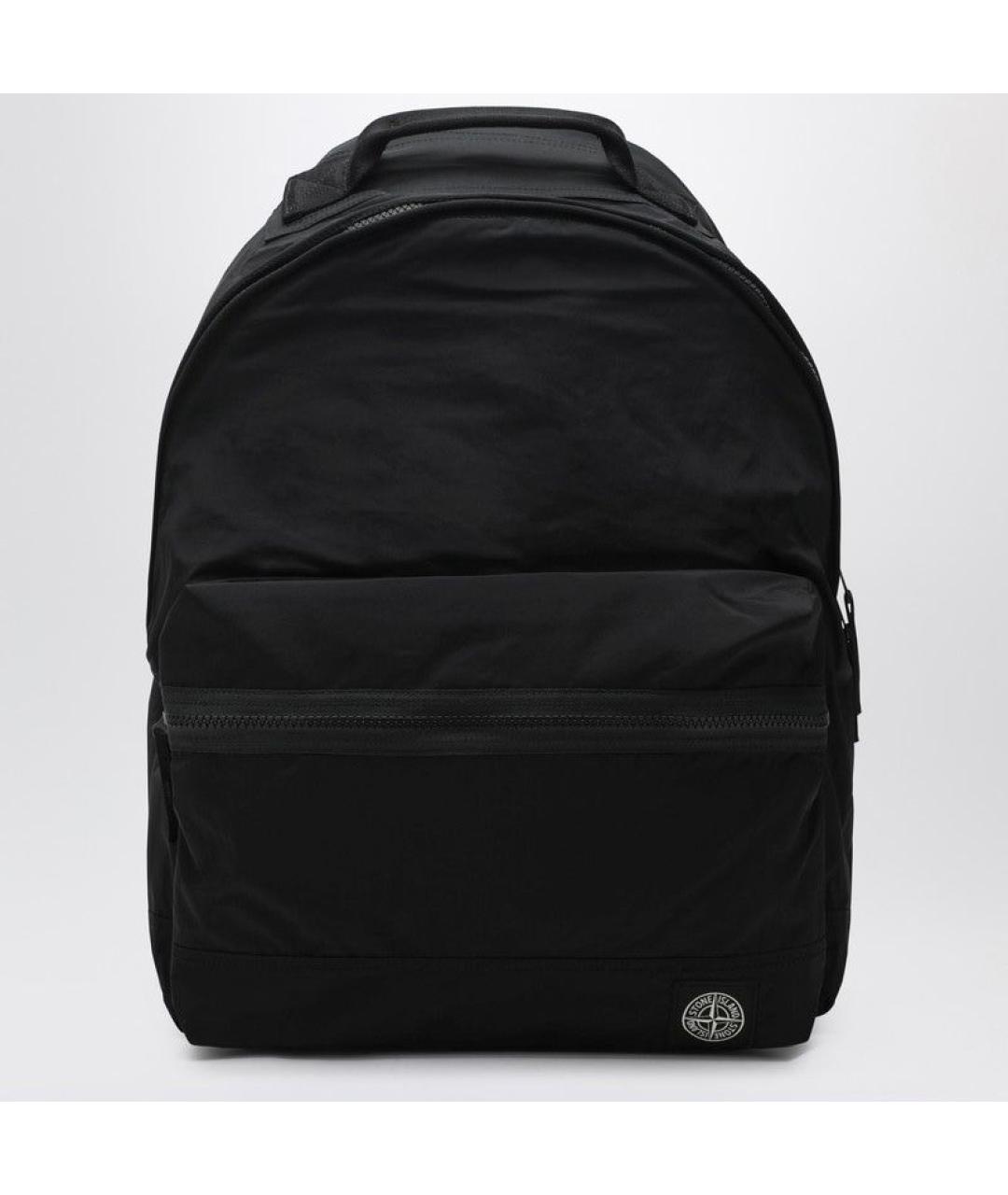 STONE ISLAND Черный синтетический рюкзак, фото 3