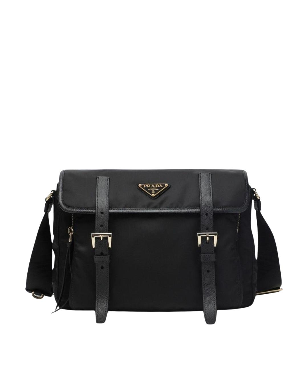 PRADA Черная тканевая сумка через плечо, фото 1