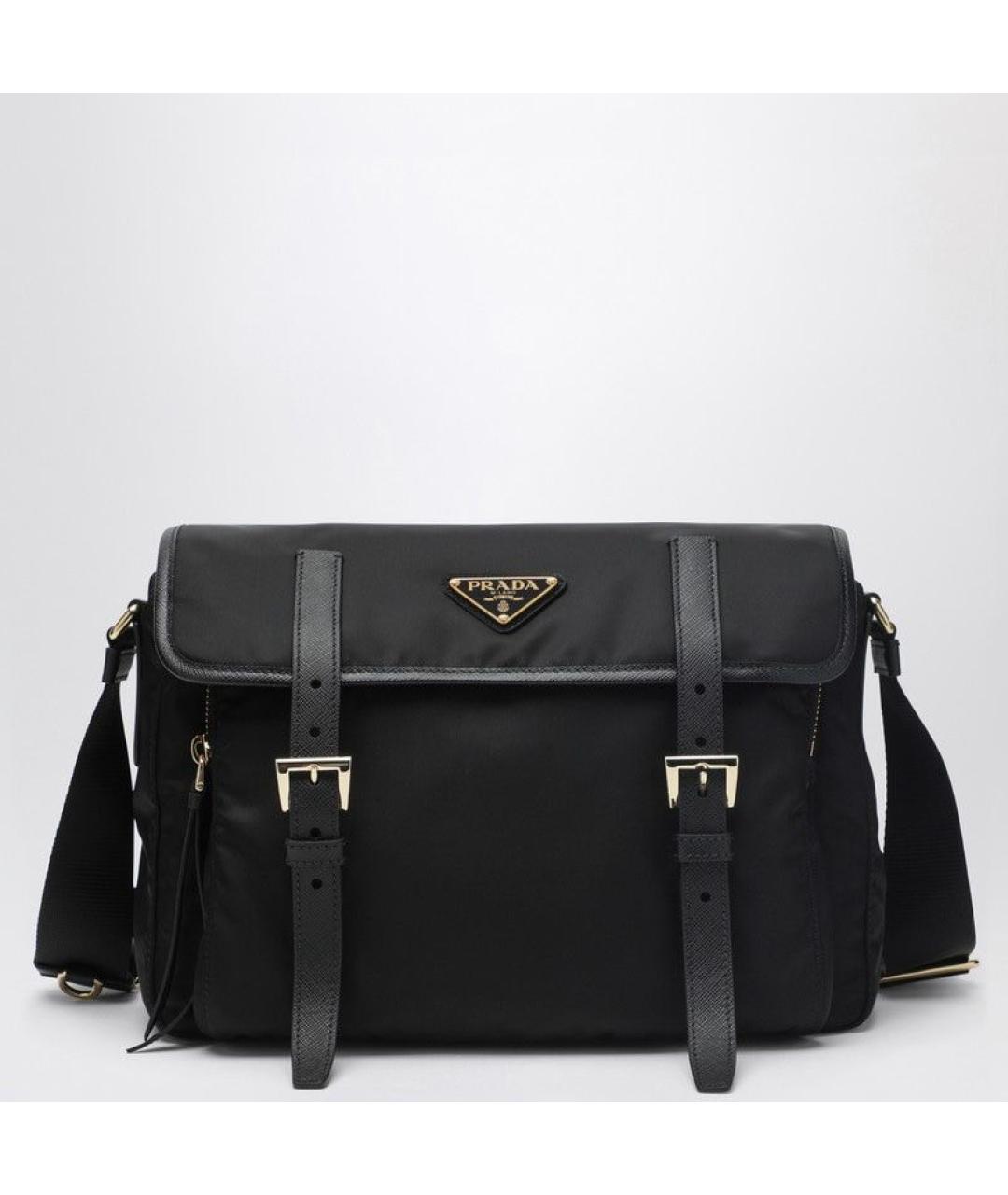 PRADA Черная тканевая сумка через плечо, фото 3