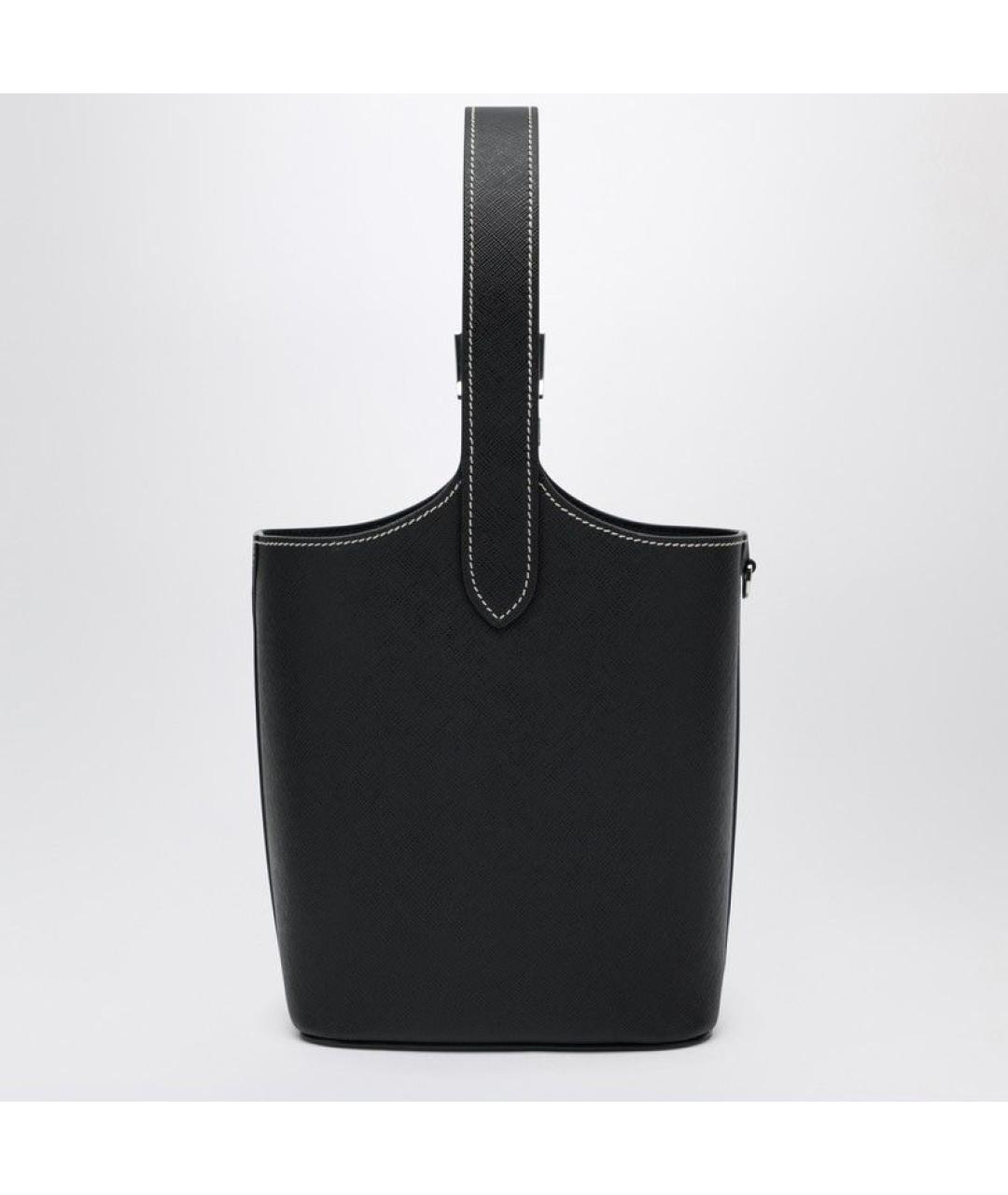 PRADA Черная кожаная сумка с короткими ручками, фото 2