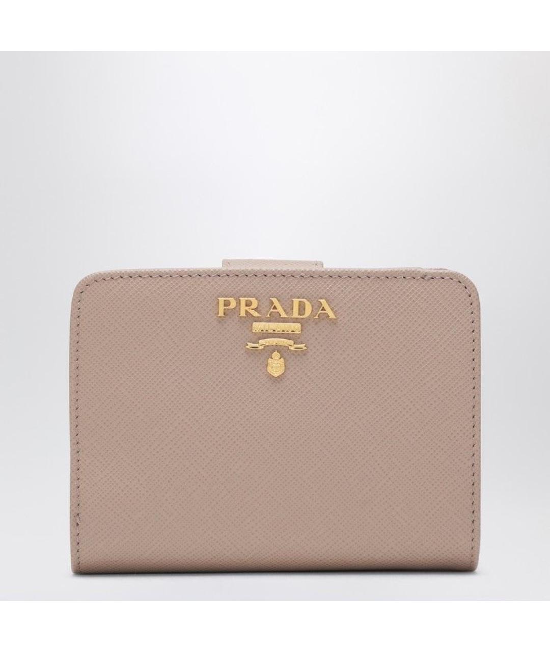 PRADA Розовый кожаный кошелек, фото 3