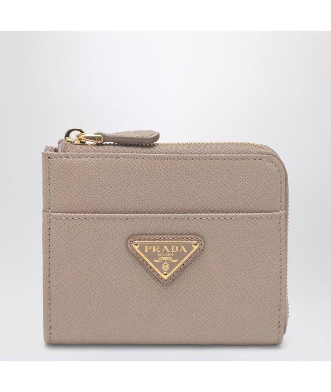 PRADA Розовый кожаный кошелек, фото 3