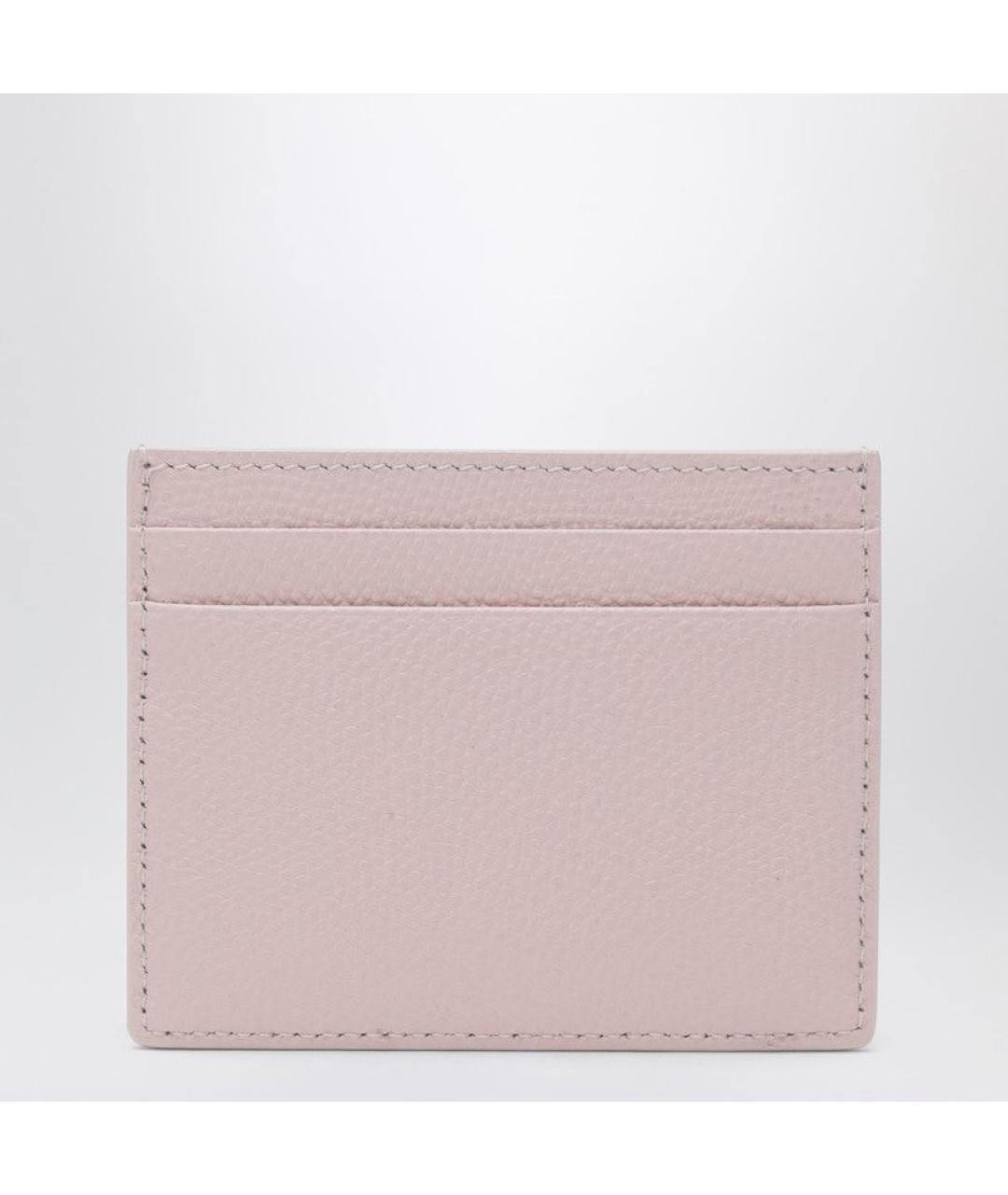 VALENTINO Розовый кожаный кардхолдер, фото 2