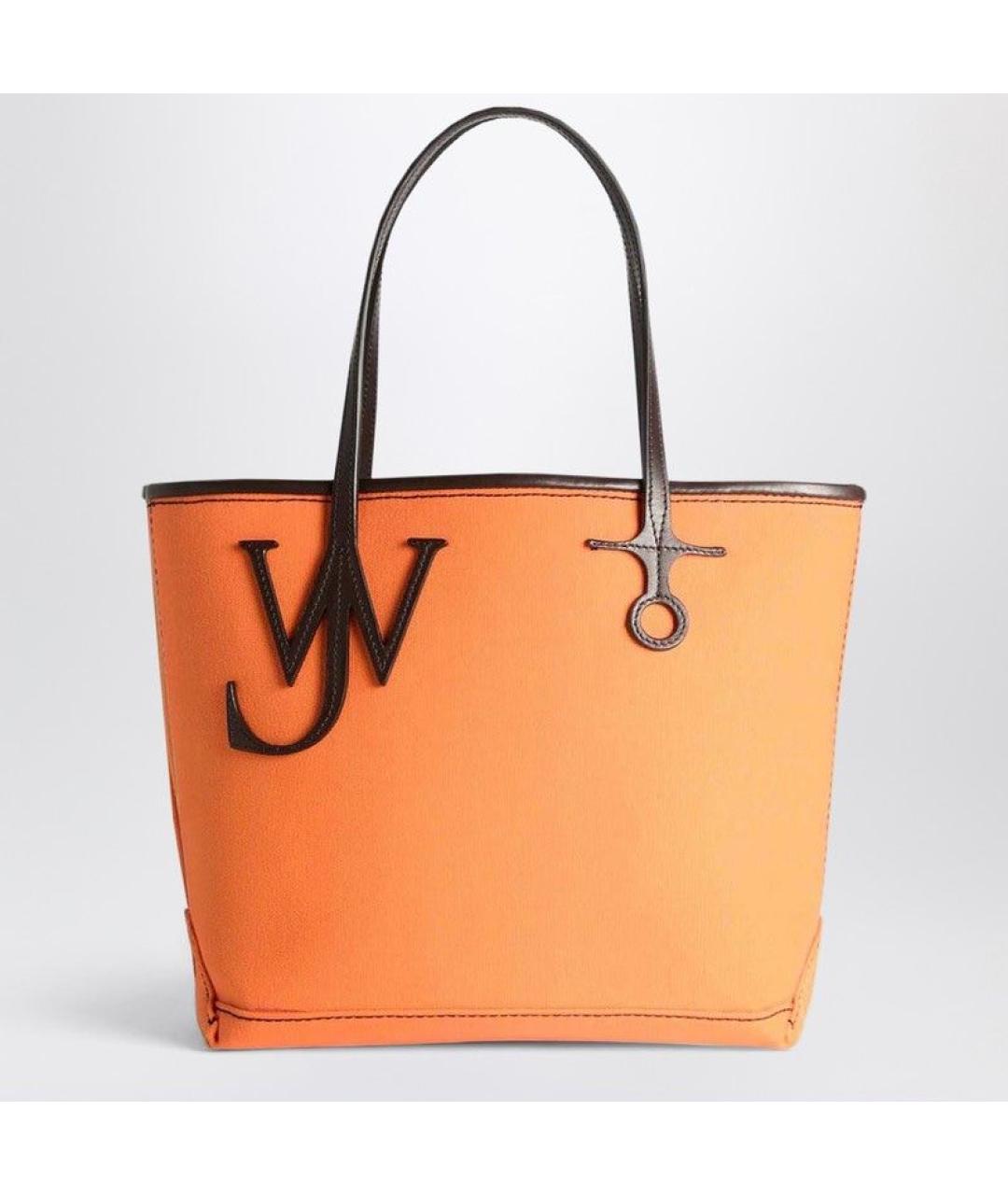 J.W.ANDERSON Оранжевая кожаная сумка тоут, фото 3