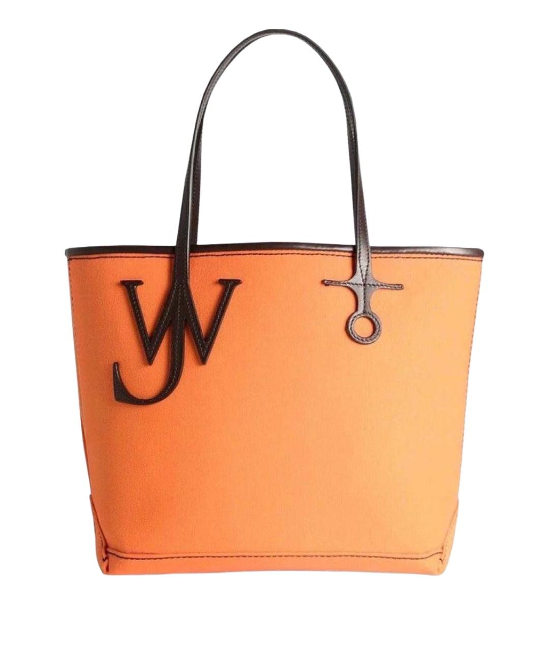 J.W.ANDERSON Оранжевая кожаная сумка тоут, фото 1
