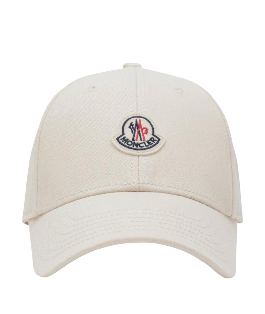 MONCLER Бежевая хлопковая кепка, фото 1