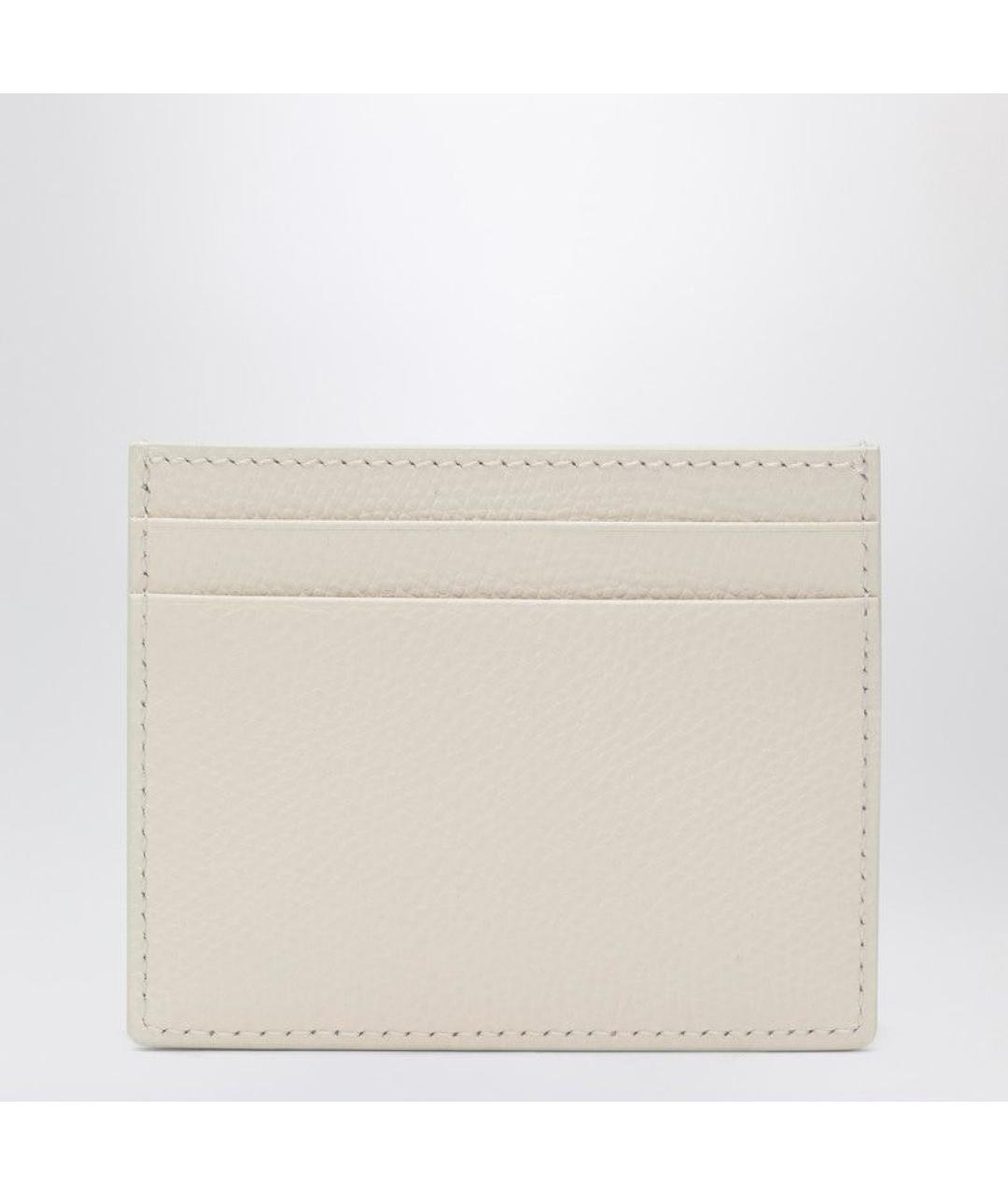 VALENTINO Бежевый кожаный кардхолдер, фото 2
