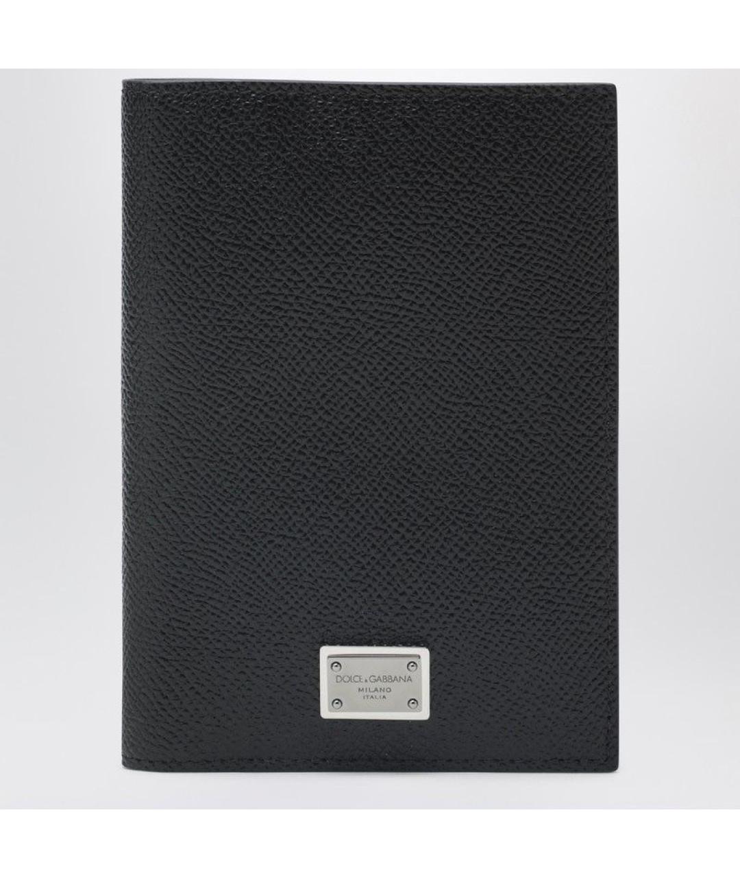 DOLCE&GABBANA Черный кожаный кошелек, фото 3