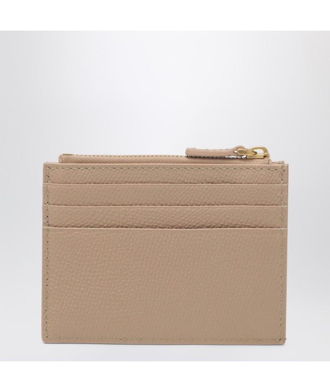 VALENTINO Розовый кожаный кардхолдер, фото 2