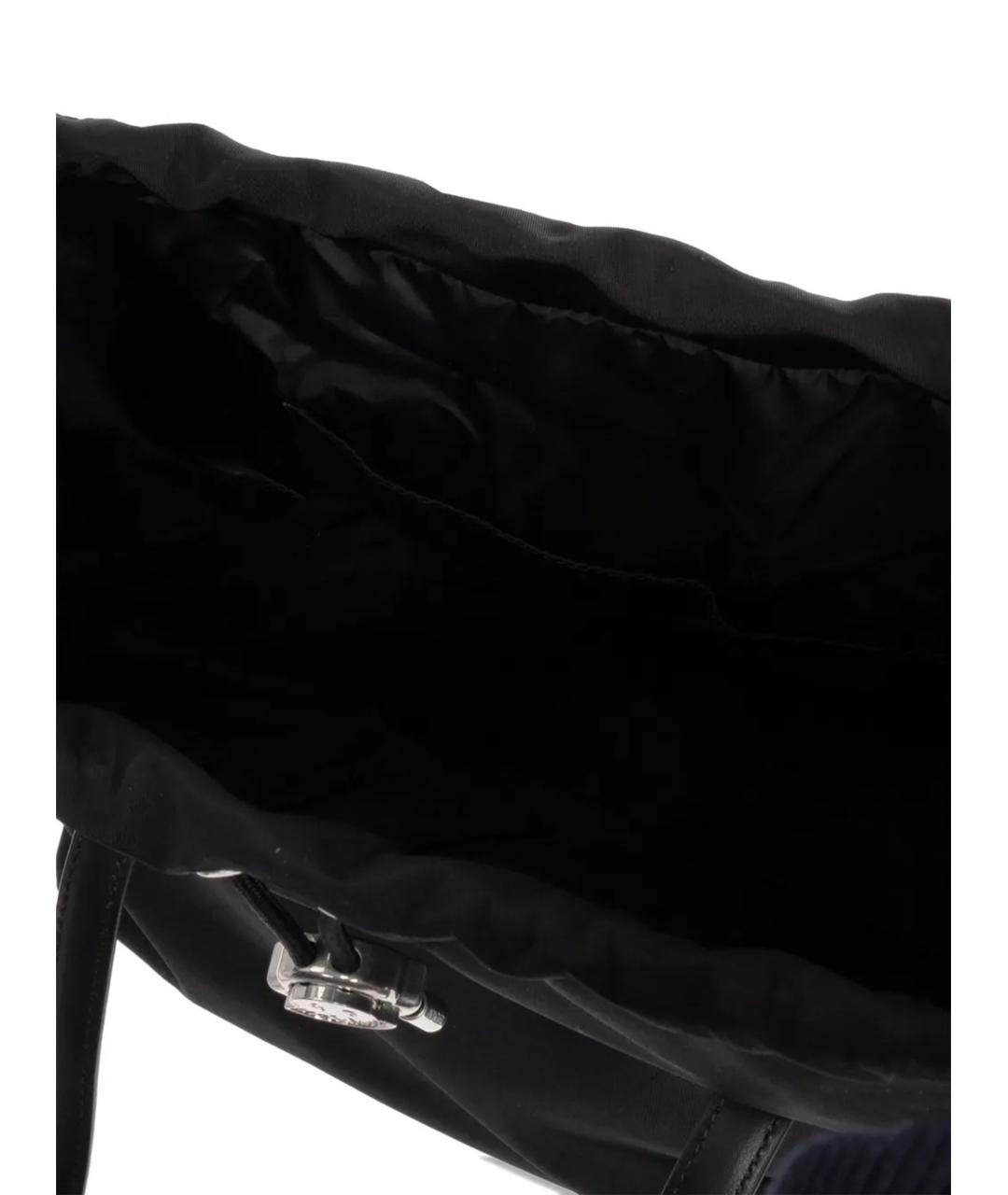 MONCLER Черная синтетическая сумка тоут, фото 5