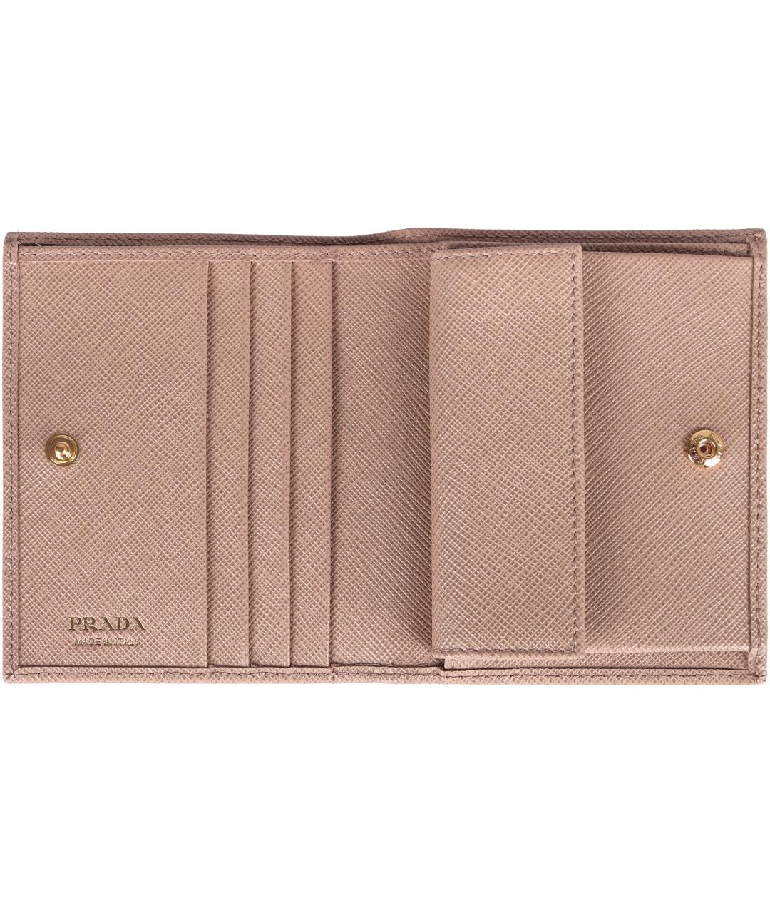 PRADA Розовый кожаный кошелек, фото 4