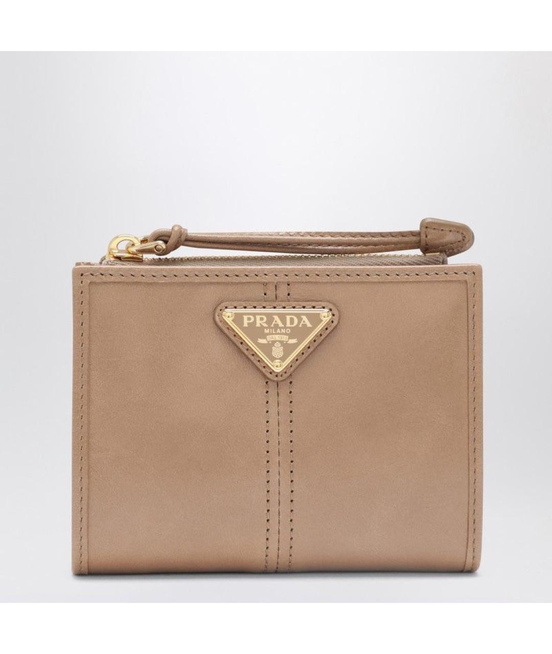 PRADA Коричневый кожаный кошелек, фото 3