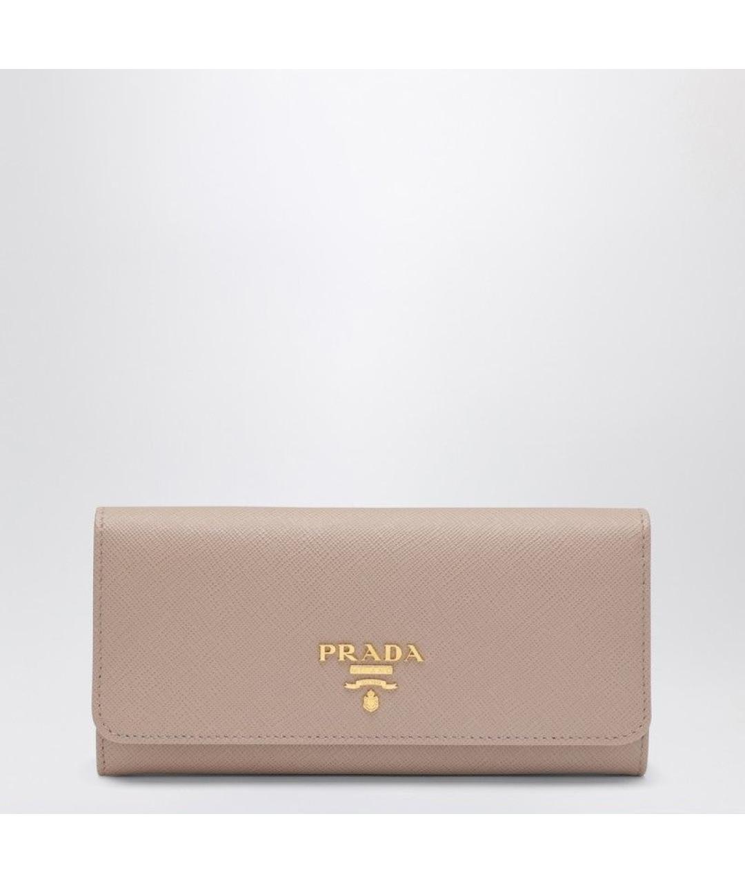 PRADA Розовый кожаный кошелек, фото 3