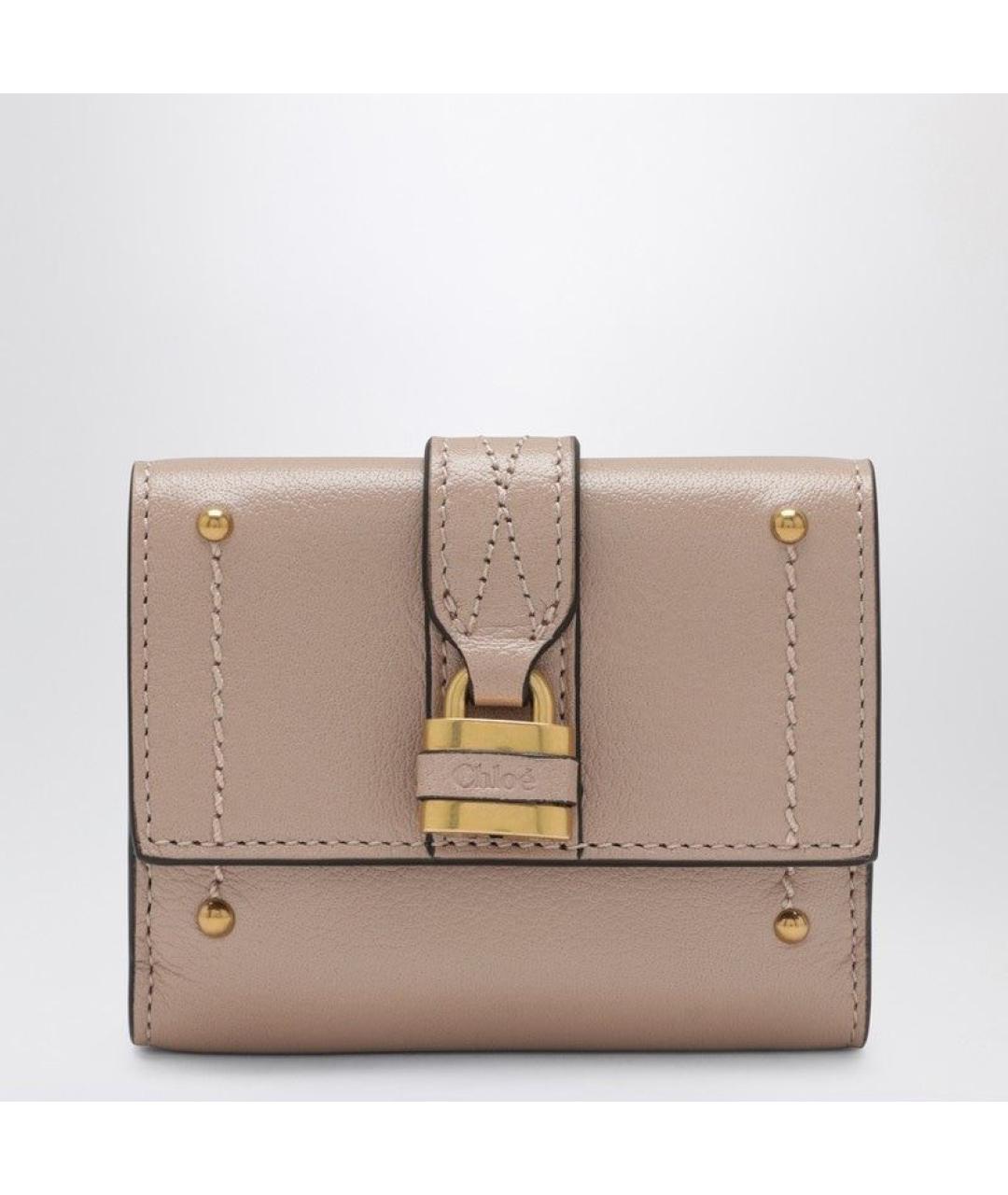 CHLOE Розовый кожаный кошелек, фото 3