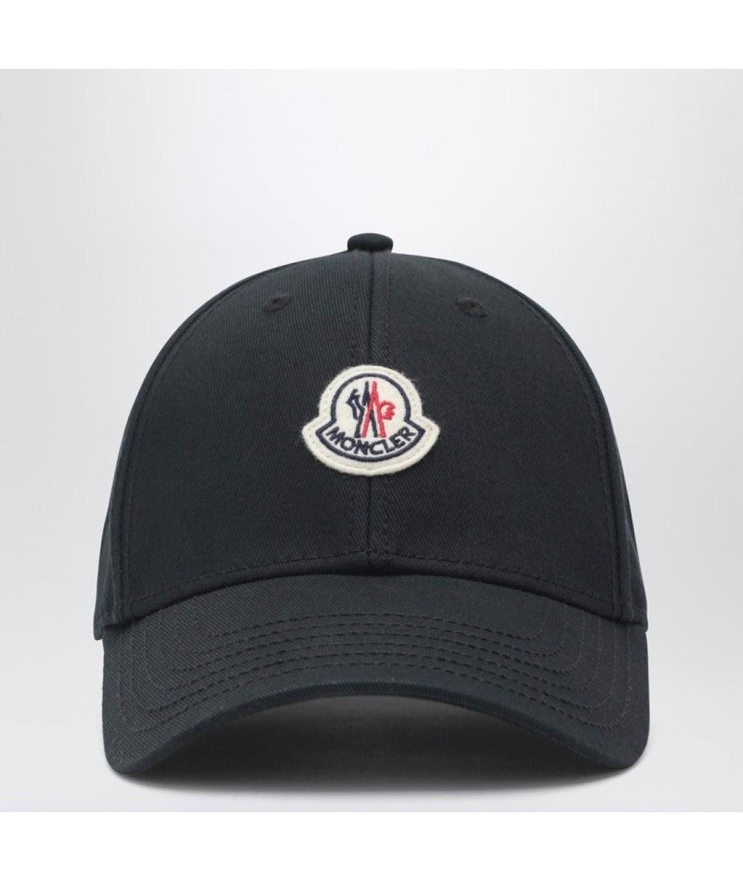 MONCLER Черная хлопковая кепка, фото 3