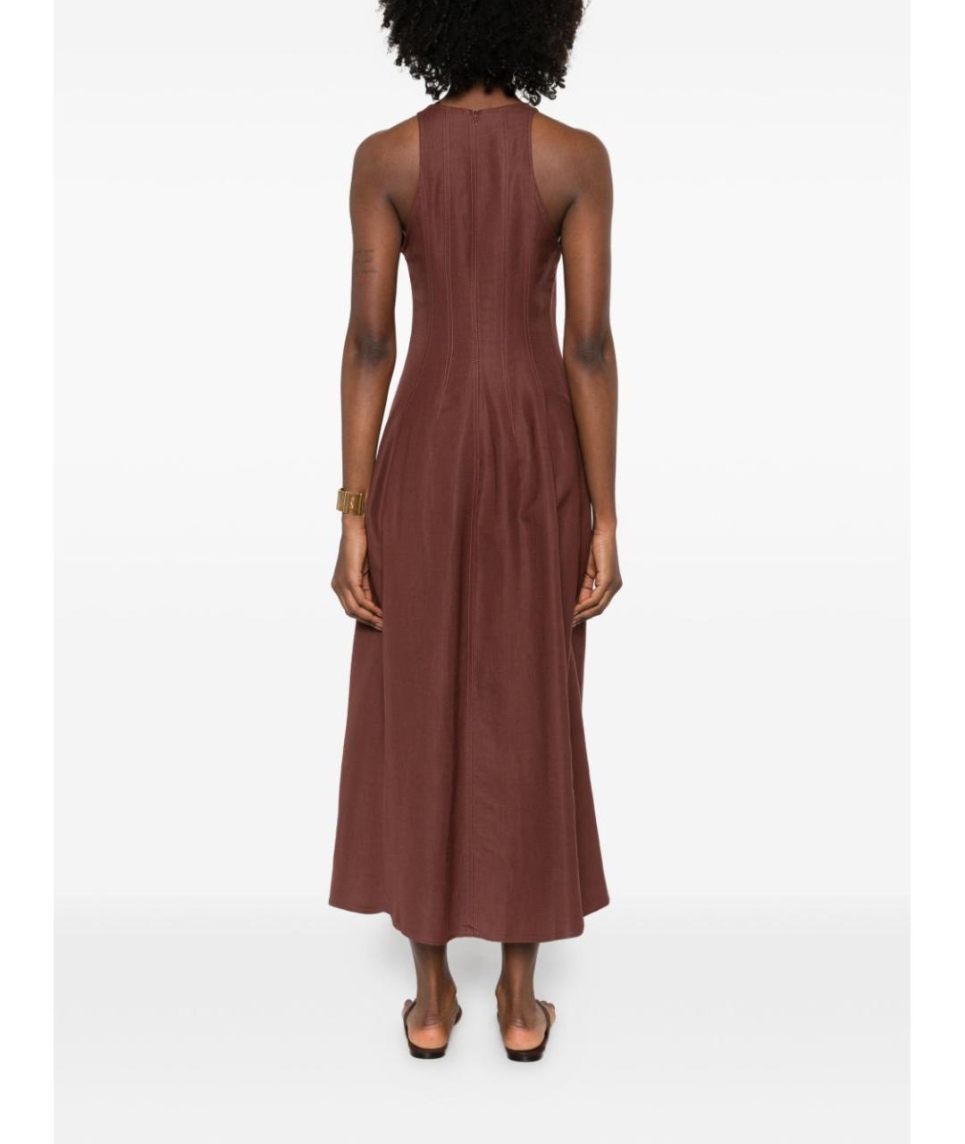 BRUNELLO CUCINELLI Фиолетовое вискозное повседневное платье, фото 4