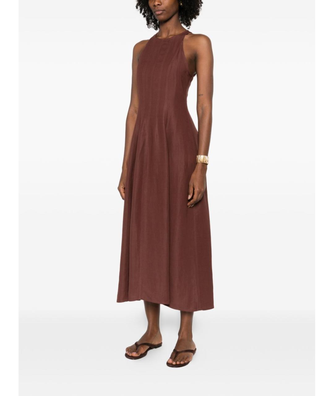 BRUNELLO CUCINELLI Фиолетовое вискозное повседневное платье, фото 2