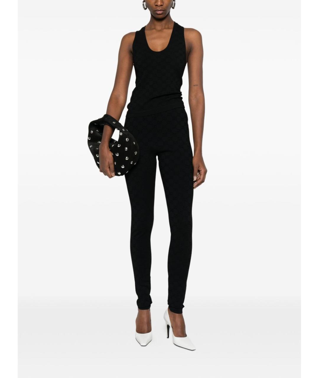 GUCCI Черная вискозная майка, фото 2