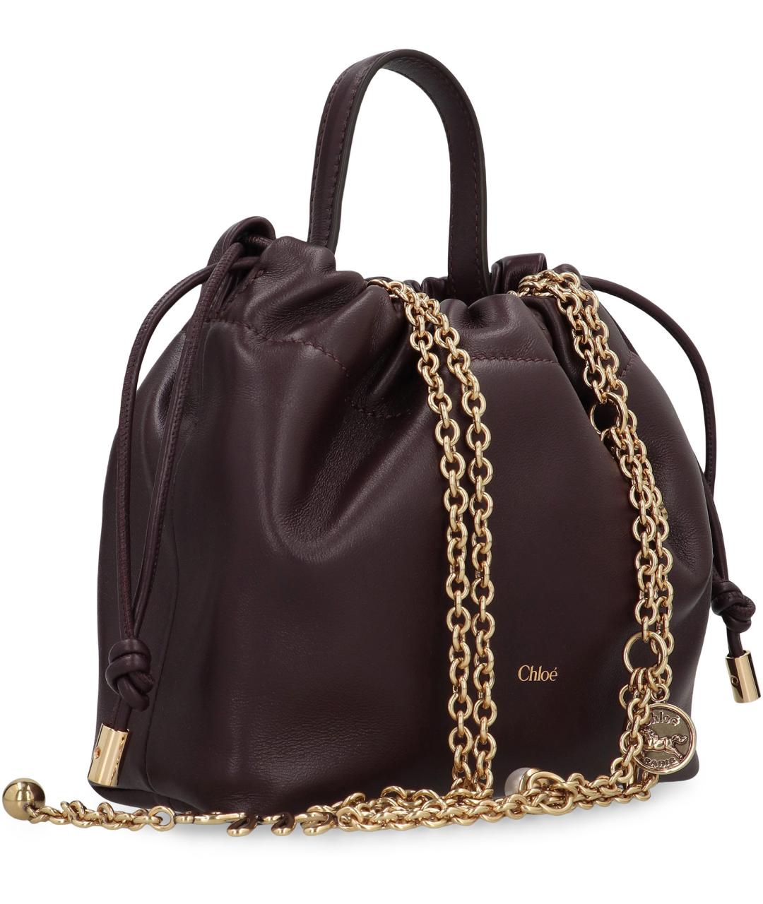 CHLOE Фиолетовая кожаная сумка тоут, фото 3