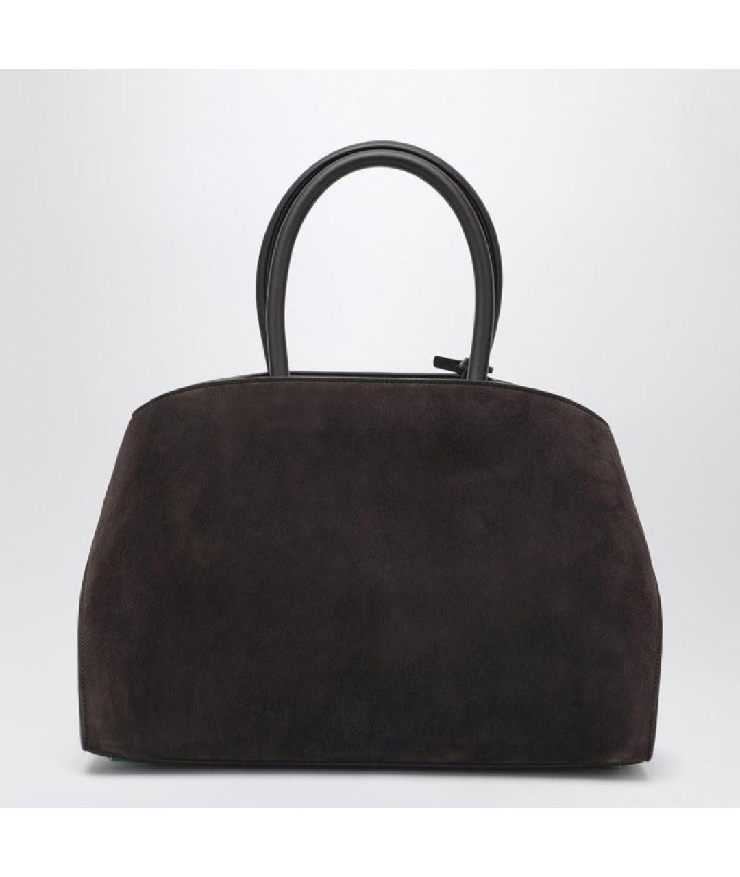 FERRAGAMO Коричневая замшевая сумка тоут, фото 2
