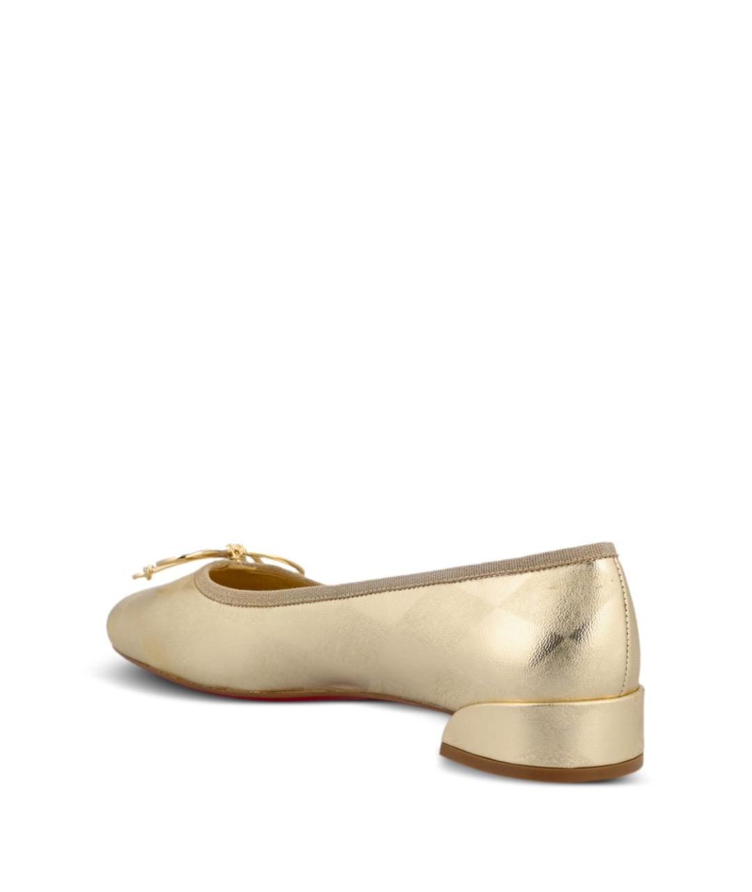 CHRISTIAN LOUBOUTIN Серые синтетические балетки, фото 3