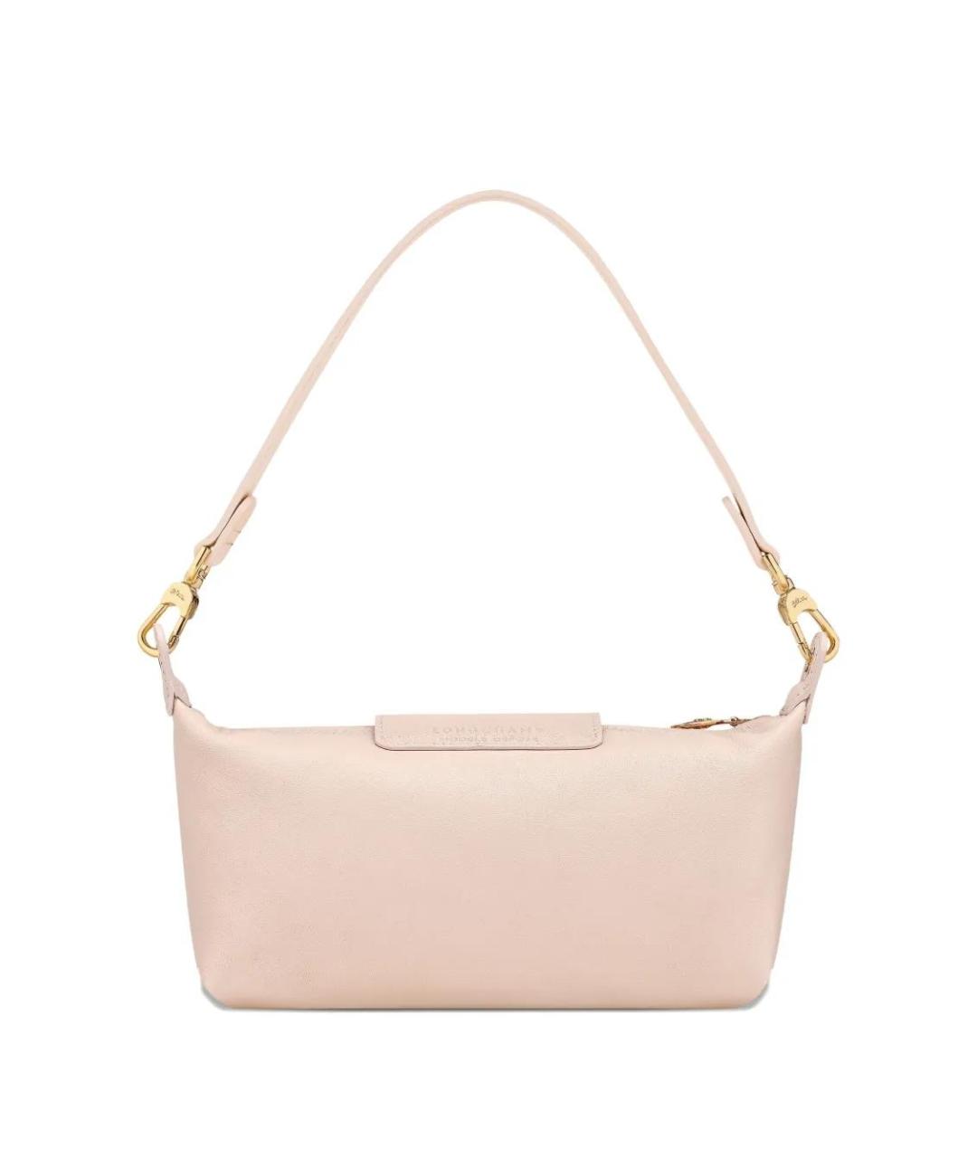 LONGCHAMP Бежевая кожаная сумка через плечо, фото 3