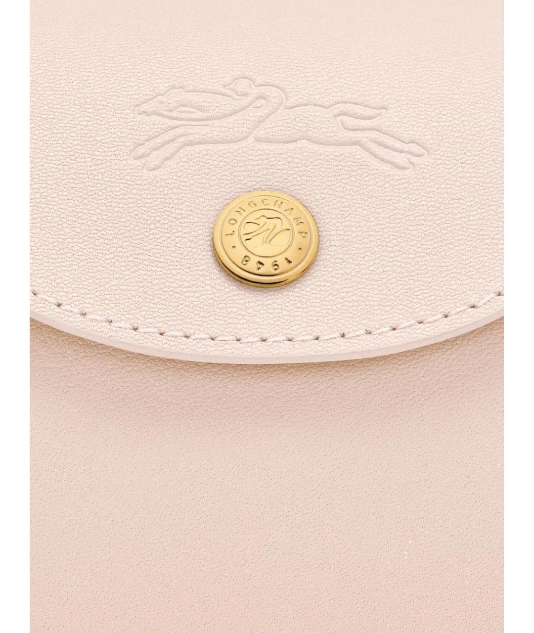 LONGCHAMP Бежевая кожаная сумка через плечо, фото 4