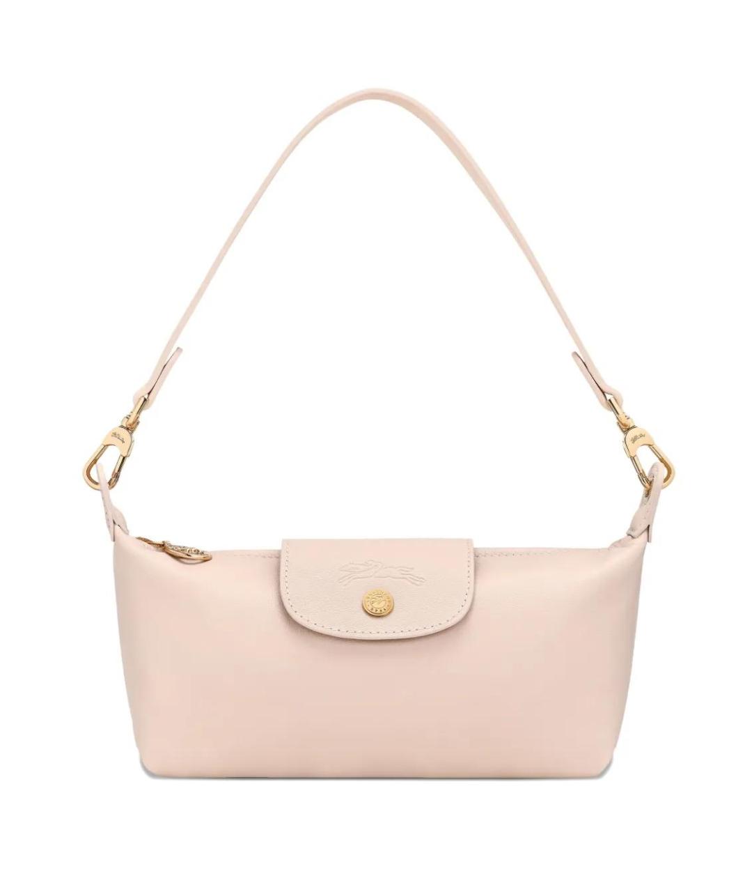 LONGCHAMP Бежевая кожаная сумка через плечо, фото 1