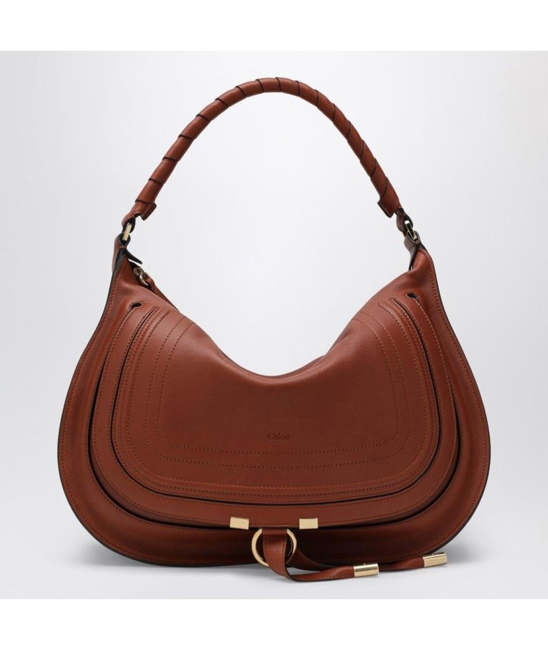 CHLOE Коричневая кожаная сумка через плечо, фото 3