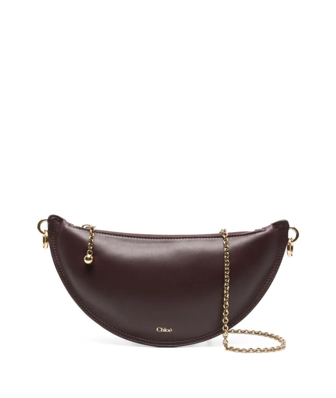 CHLOE Бордовая кожаная сумка через плечо, фото 1