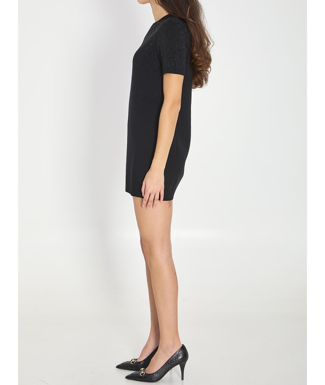 GUCCI Черное шерстяное повседневное платье, фото 3