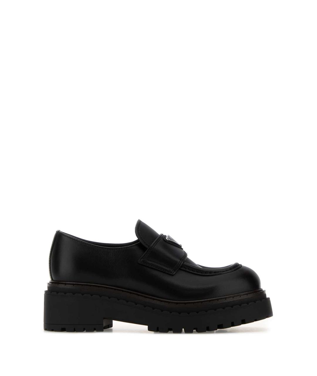 PRADA Черные кожаные лоферы, фото 1