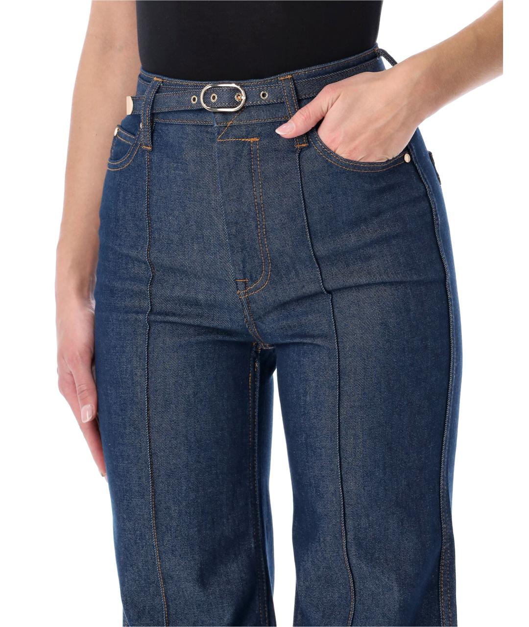 ZIMMERMANN Синие хлопковые джинсы клеш, фото 4