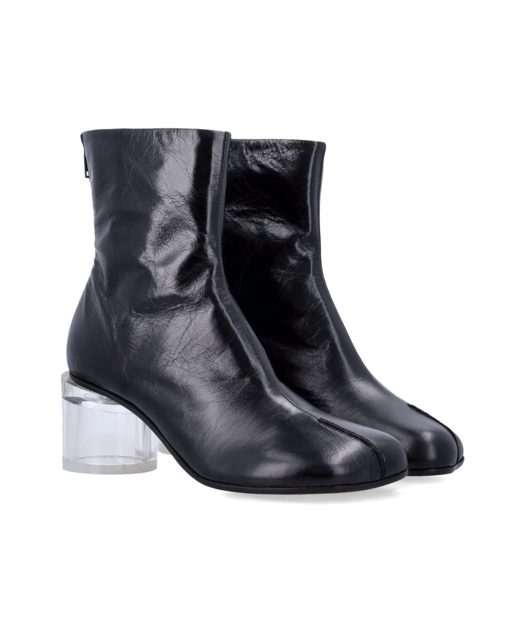 MM6 MAISON MARGIELA Черные кожаные ботильоны, фото 2