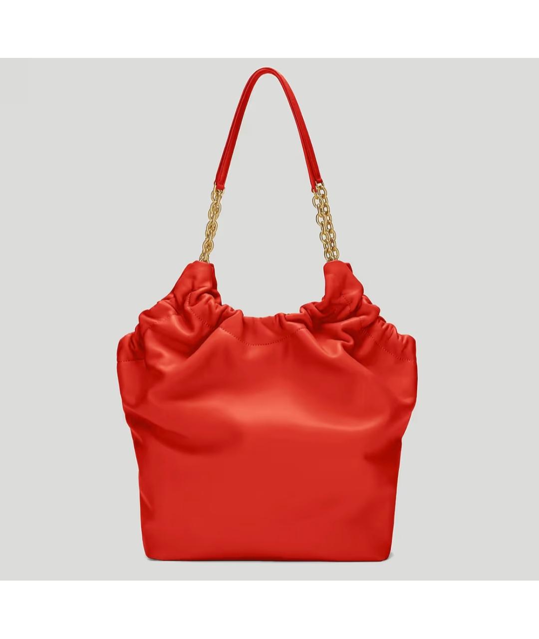 DEMELLIER Красная кожаная сумка тоут, фото 4