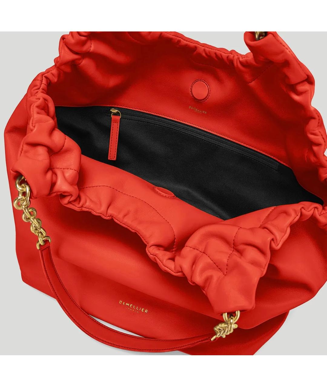 DEMELLIER Красная кожаная сумка тоут, фото 3