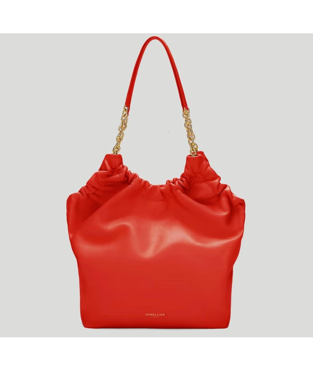 DEMELLIER Красная кожаная сумка тоут, фото 6
