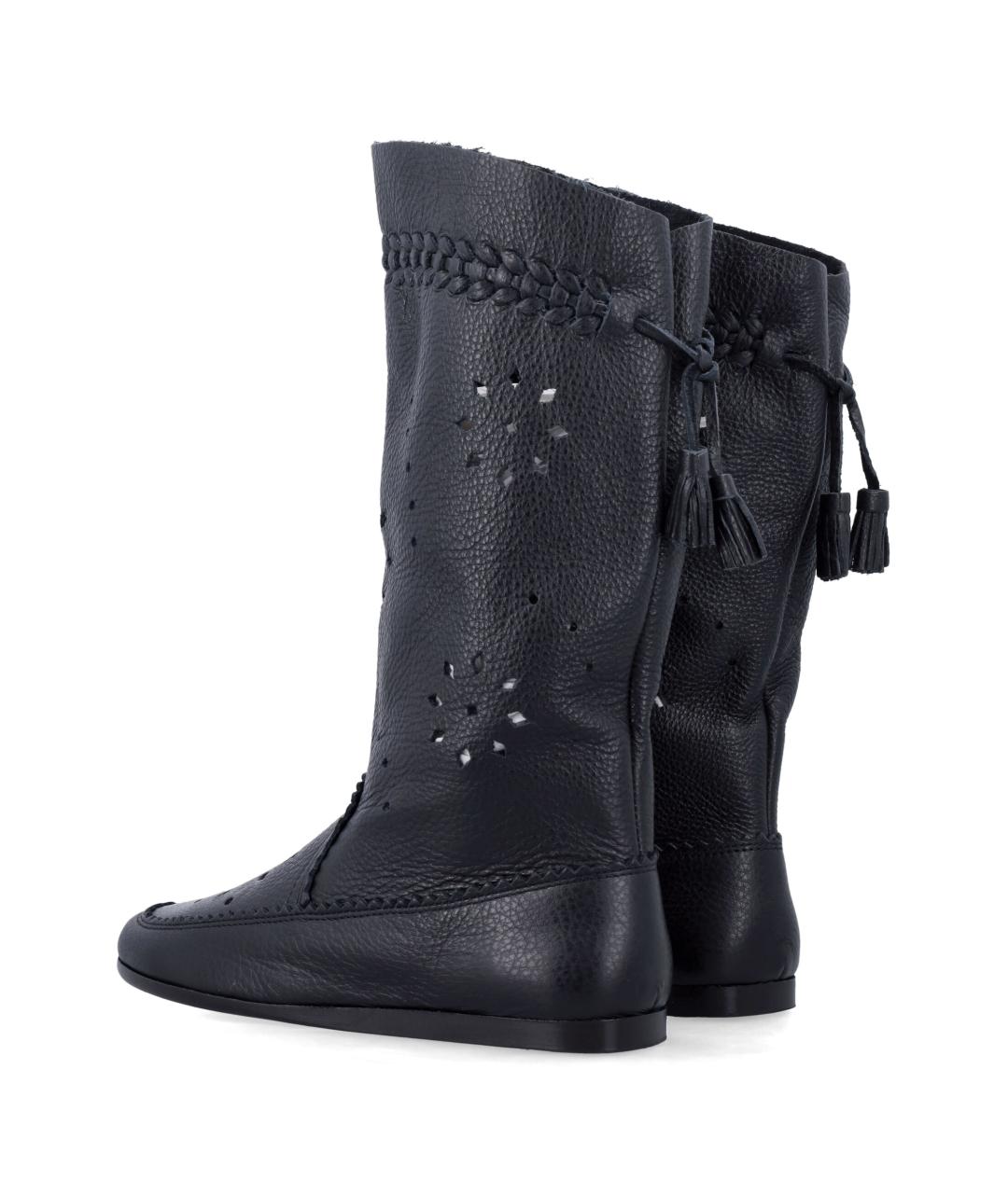 ISABEL MARANT Черные кожаные сапоги, фото 4