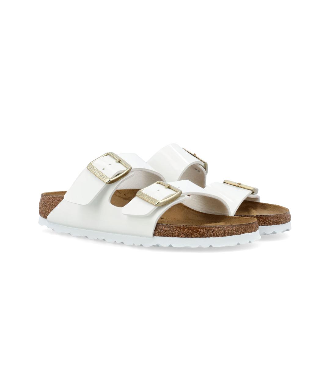 BIRKENSTOCK Белые кожаные сандалии, фото 2