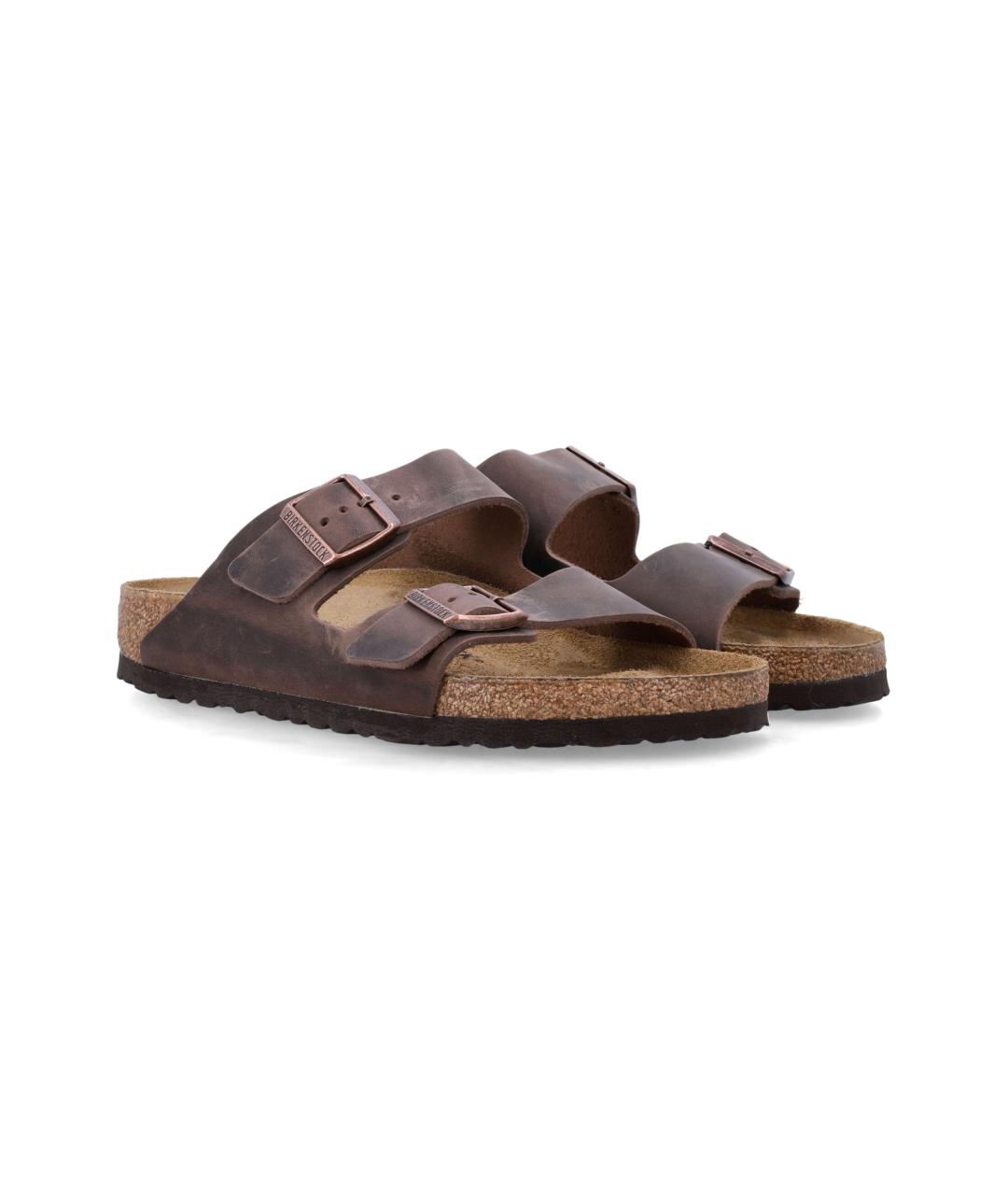BIRKENSTOCK Коричневые кожаные шлепанцы, фото 2