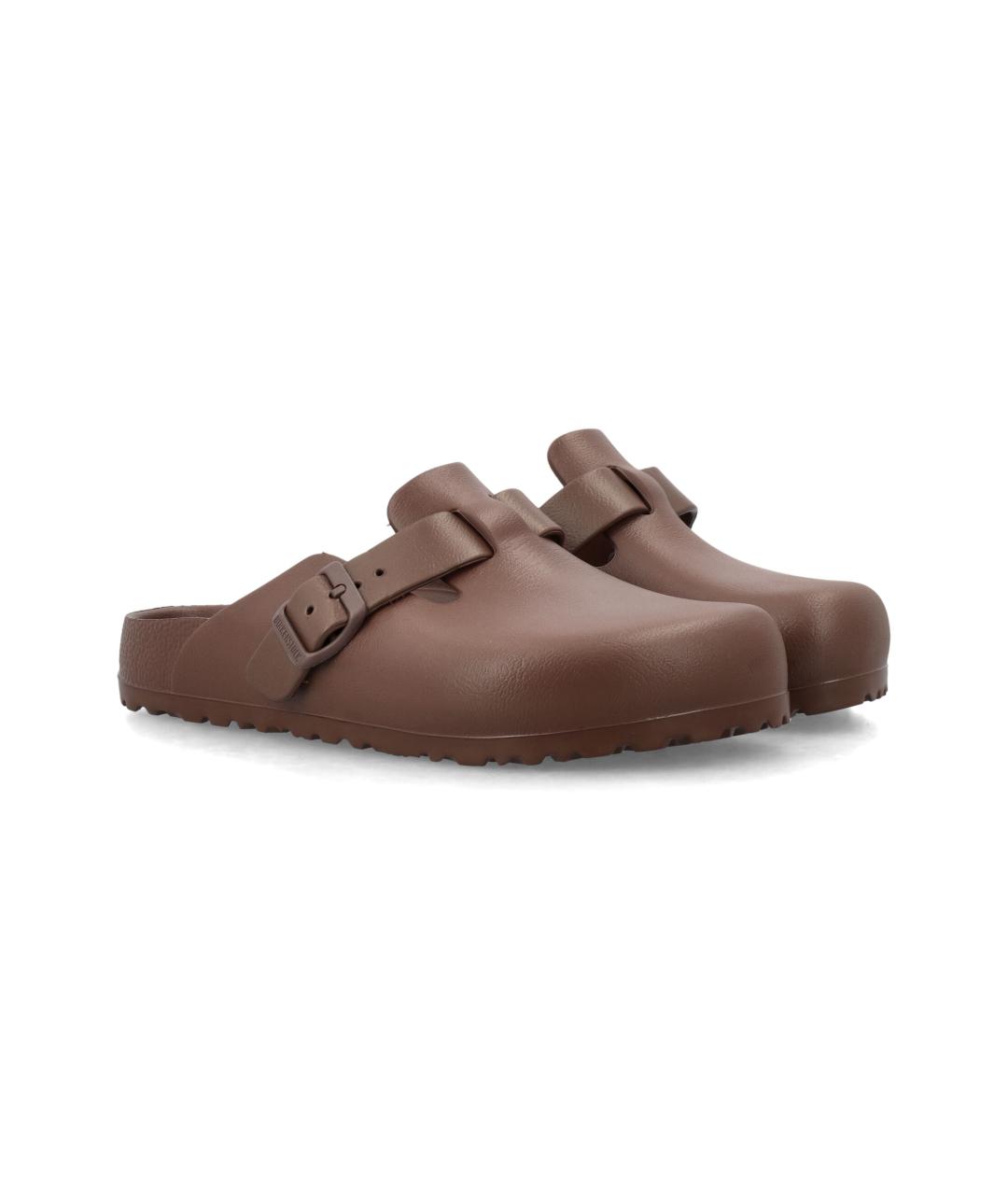 BIRKENSTOCK Коричневые кожаные мюли, фото 2
