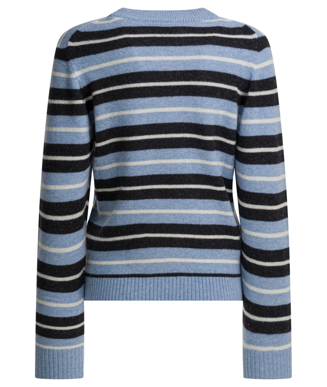 GANNI Голубой шерстяной джемпер / свитер, фото 2