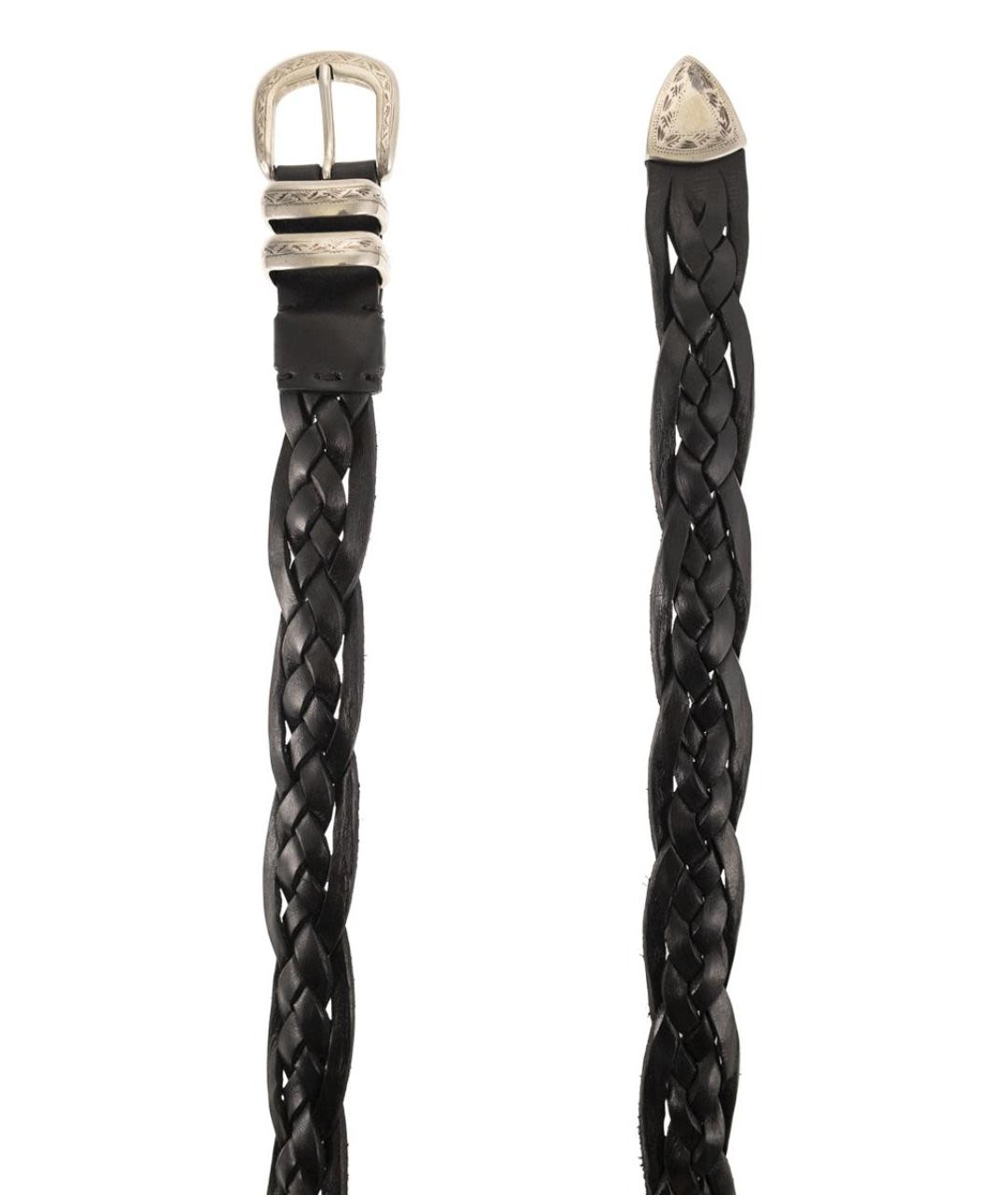 BRUNELLO CUCINELLI Черный кожаный ремень, фото 3